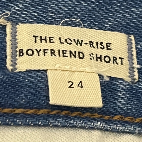Madewell The Low Rise Boyfriend Short Denim Distressed Frayed Hem Size 24 - Picture 4 of 11